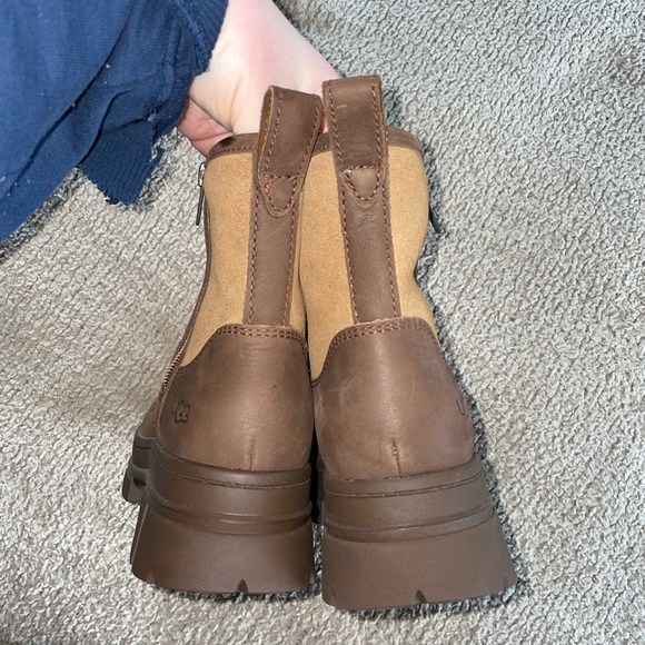 UGG Chocolate and Beige Ankle Boots - Picture 5 of 6